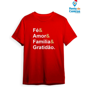 Camisa Natal - Fé & Amor & Família & Gratidão