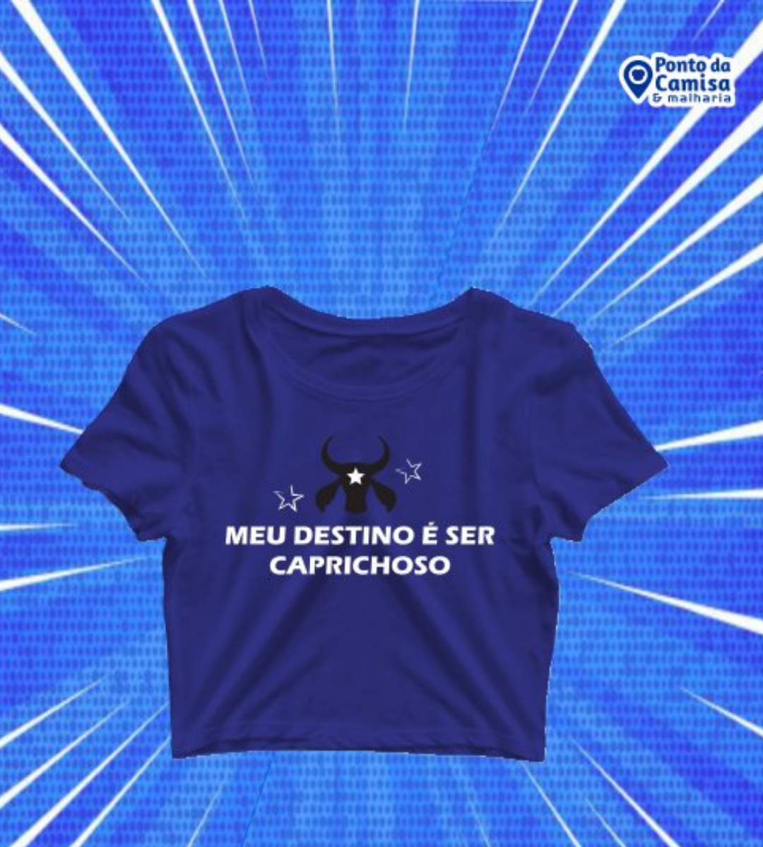 Cropped de Algodão – Meu Destino é Ser Caprichoso