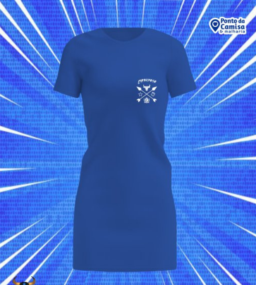 Vestido Parintins – Símbolos Caprichoso Minimalista