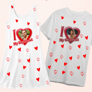 Camisa e Camisola Dia dos Namorados - I Love