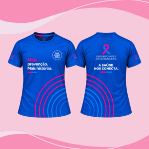 Camisa Outubro Rosa e Novembro Azul - Mais Preveção, Mais História