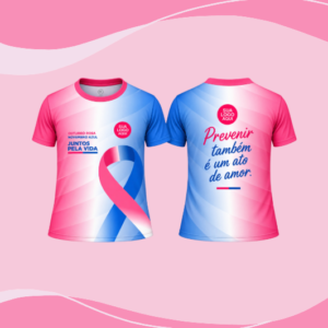 Camisa Outubro Rosa e Novembro Azul - Juntos Pela Vida