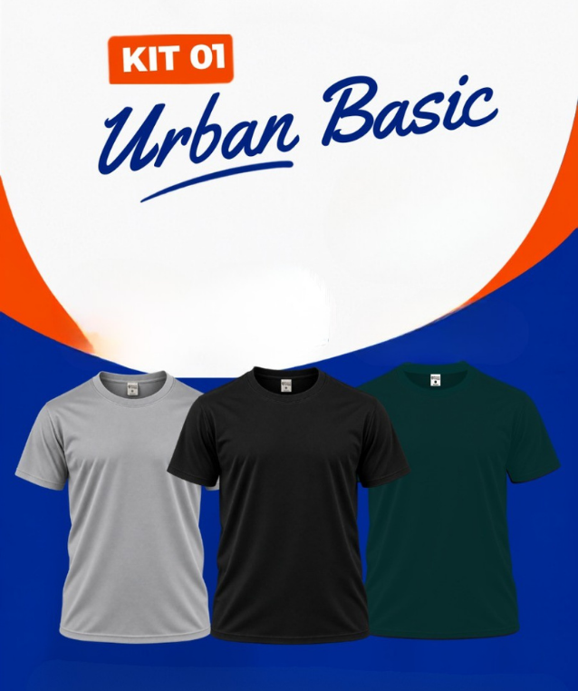 Kit Urban Basic - 3 Camisas