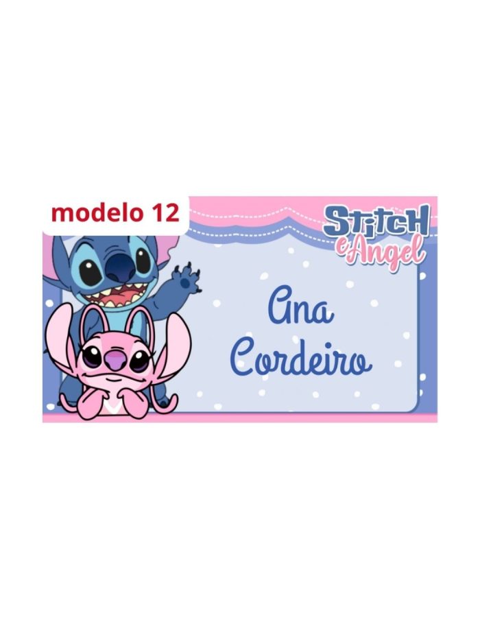 Etiquetas Termocolantes – Stitch e Angel
