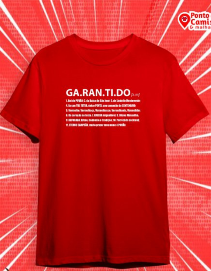 Camisa Parintins – Dicionário: Significado de Garantido