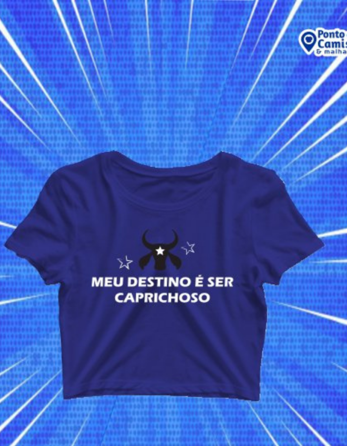 Cropped de Algodão – Meu Destino é Ser Caprichoso