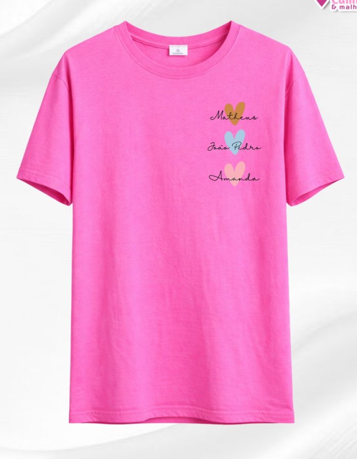 Camisa Dia das Mães – Corações no peito