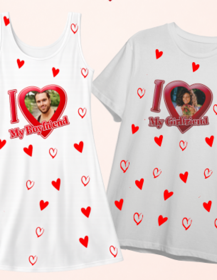 Camisa e Camisola Dia dos Namorados – I Love