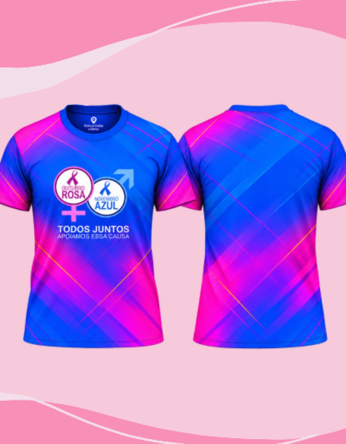 Camisa Outubro Rosa e Novembro Azul – Todos Juntos