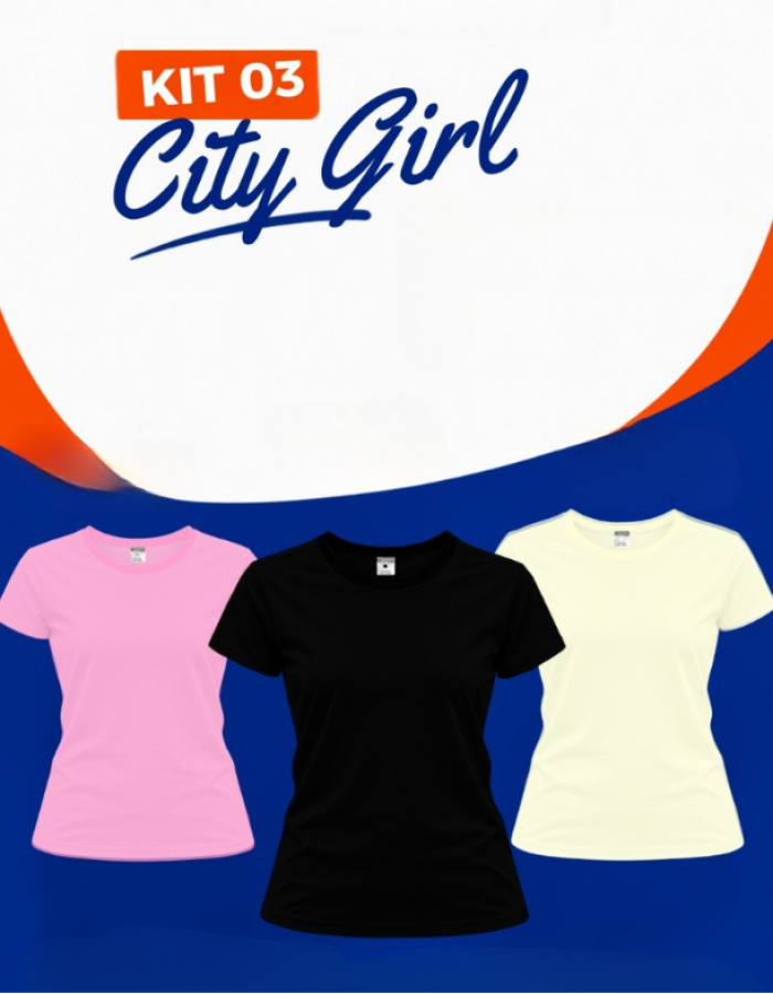 Kit City Girl – 3 Camisas