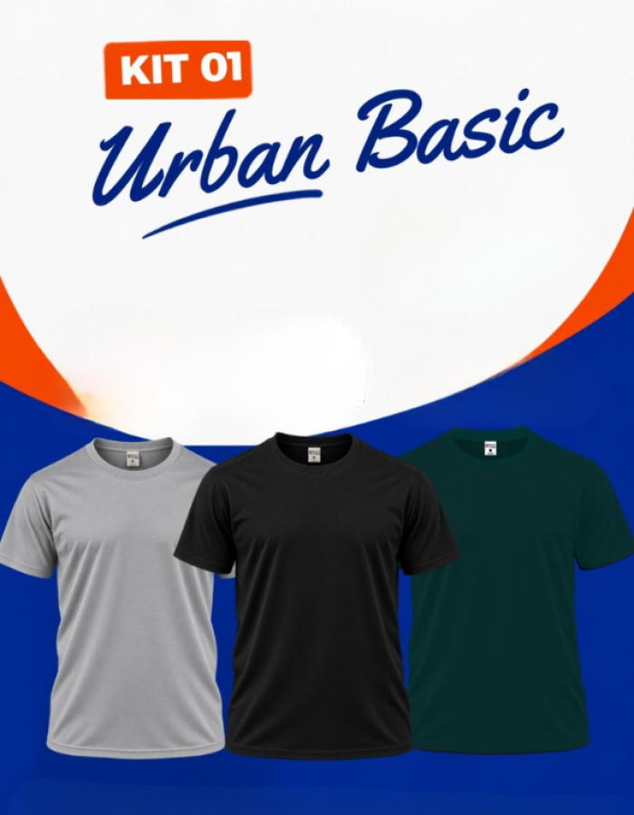 Kit Urban Basic –  3 Camisas
