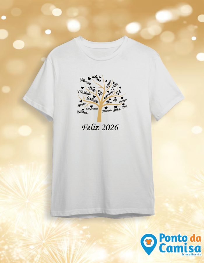 Camisa  Réveillon –  Árvore Feliz 2026
