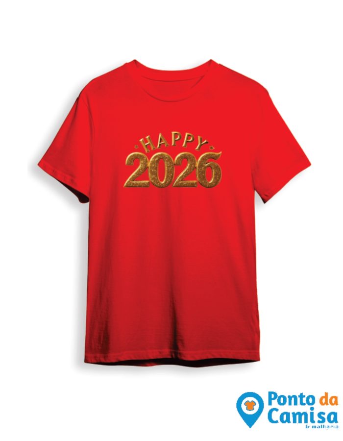 Camisa Réveillon – Happy 2026