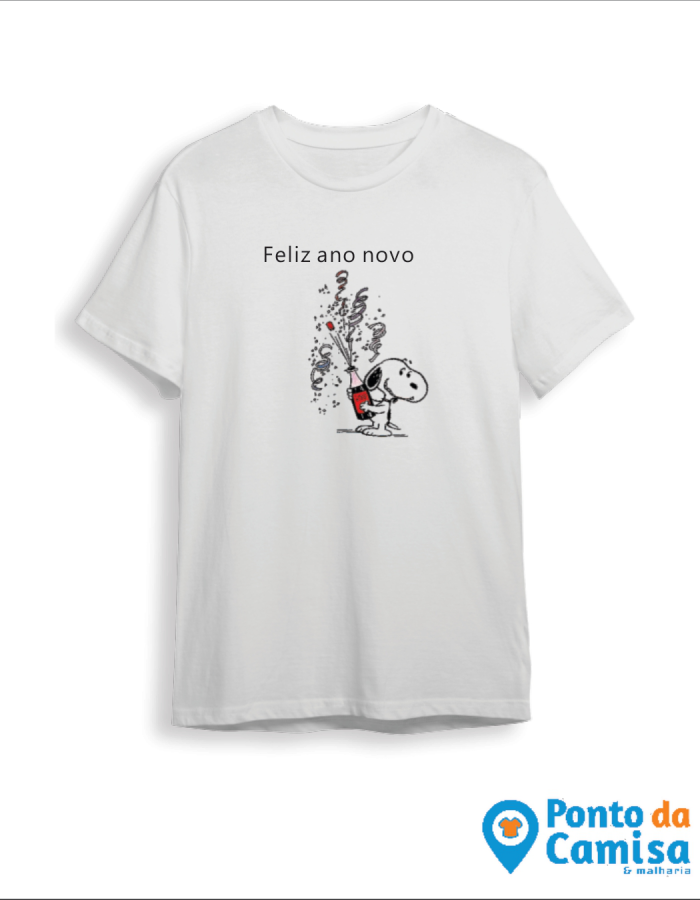 Camisa  Réveillon- Feliz Ano Novo Snoopy